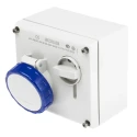 MENNEKES Socket Switchable Industrial Interlock IP66 IP67 2+E Earthing Position 6h Right Angle 16A 250V 505.1683