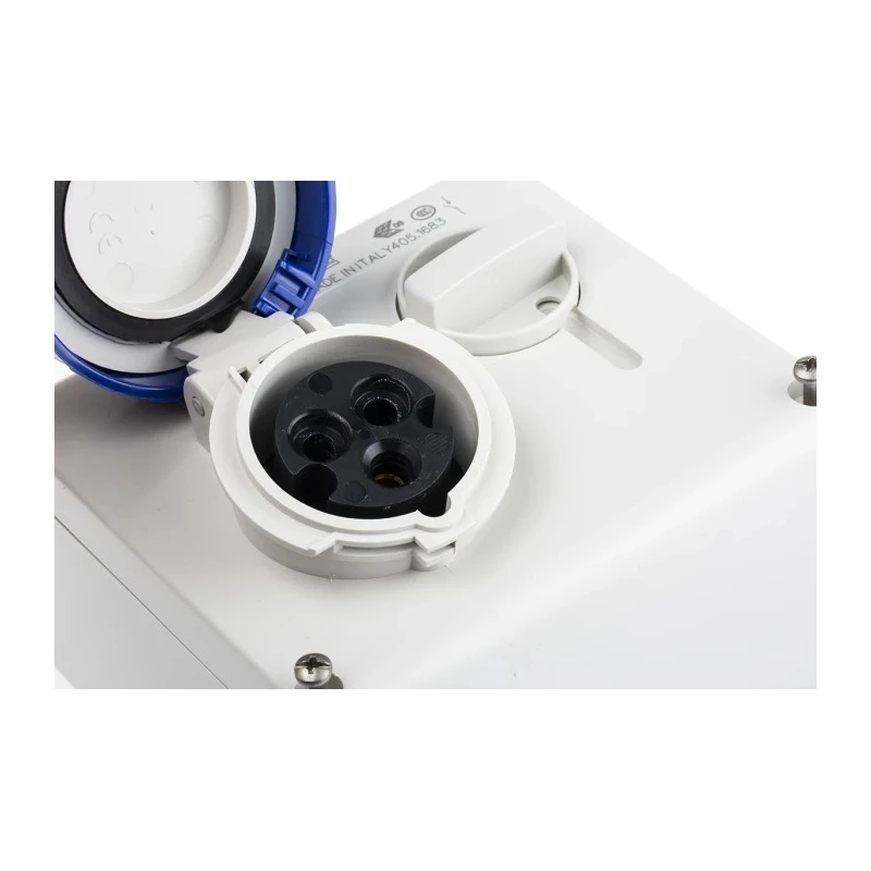 MENNEKES Socket Switchable Industrial Interlock IP66 IP67 2+E Earthing Position 6h Right Angle 16A 250V 505.1683
