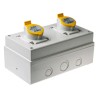 Scame Industrial Power Connector 2P+PE 16A 130V IP44 Yellow Surface Mount 671