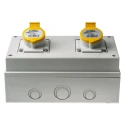Scame Industrial Power Connector 2P+PE 16A 130V IP44 Yellow Surface Mount 671