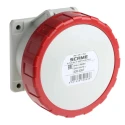 Scame Rated At 32A 415V IP67 Red Panel Mount Industrial Power Connector 3P+PE Optima IP67