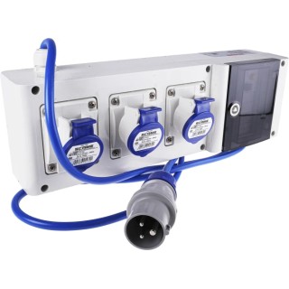 Scame Block 3 IP44 Red Wall Mount 2P+PE Residual Current Device 16A 230V IP44