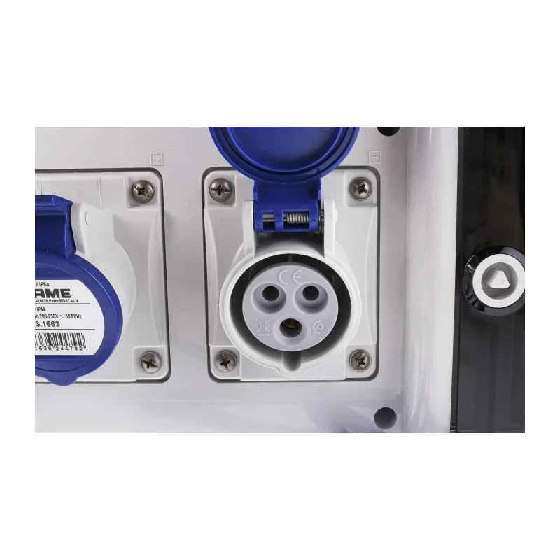 Scame Block 3 IP44 Red Wall Mount 2P+PE Residual Current Device 16A 230V IP44