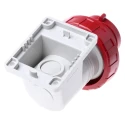 Scame EUREKA IP66, IP67 Red Wall Mount 3P+PE Right Angle Industrial Power Connector 32A 415V 247.3296