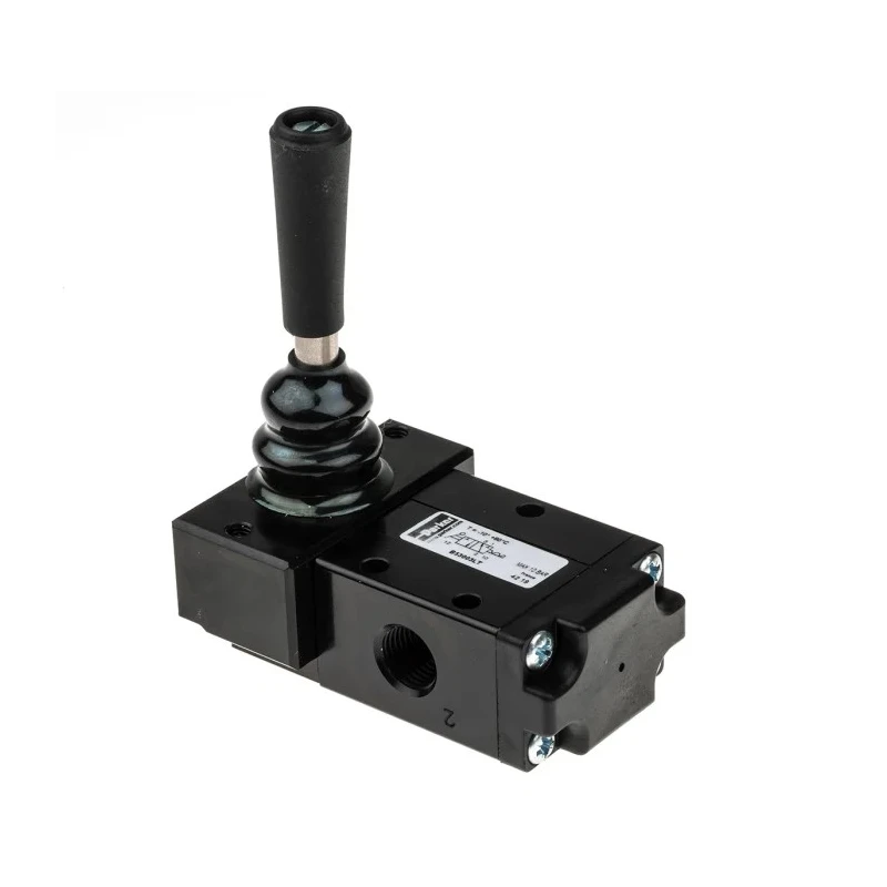 Parker Lever Pneumatic Manual Control Valve B53 Series G 1/4 Inch Thread, 3/2 Port, Die Cast Zinc Body, 10 Bar Max B53003LT
