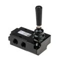 Parker Lever Pneumatic Manual Control Valve B53 Series G 1/4 Inch Thread, 3/2 Port, Die Cast Zinc Body, 10 Bar Max B53003LT
