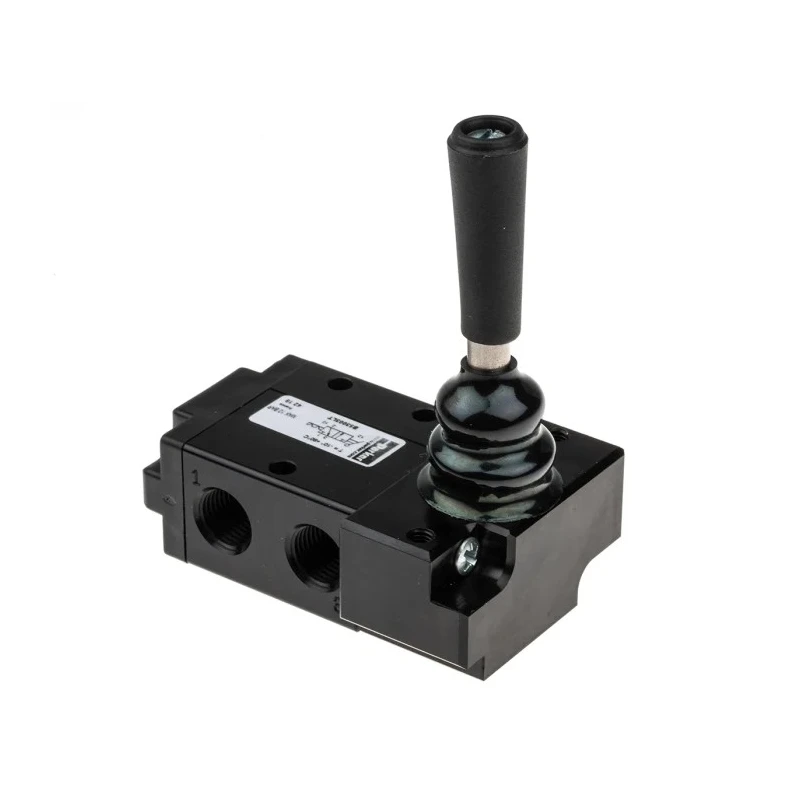 Parker Lever Pneumatic Manual Control Valve B53 Series G 1/4 Inch Thread, 3/2 Port, Die Cast Zinc Body, 10 Bar Max B53003LT