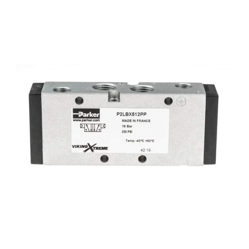 Parker Pneumatic Solenoid Valve Pilot BSPP Isomax Series 5-Port 1/4 in, 16 bar, 380L/min P2LBX512PP