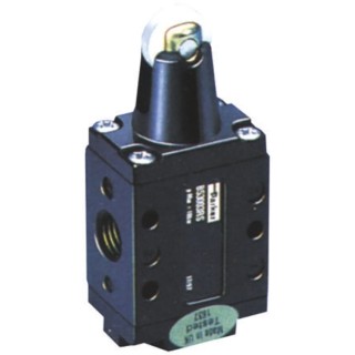 Parker Pneumatic Manual Control Valve Roller Mechanism B53 Series G 1/4, 3/2 Function, Anodised Aluminium B53003RS