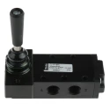 Parker Lever Pneumatic Manual Control Valve B53 Series, G 1/4 Thread, 5/2 Valve Function, III B Model B53004LT