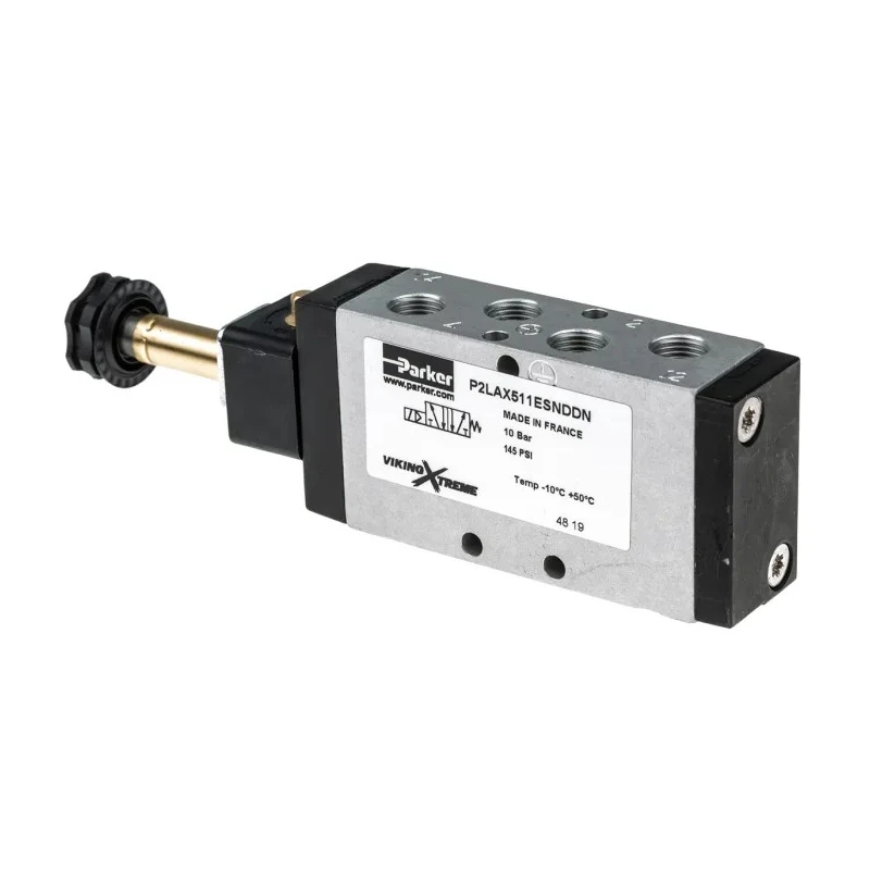 Parker Pneumatic Solenoid Valve 5/2 Solenoid/Spring G 1/8 Port 24V P2LAX