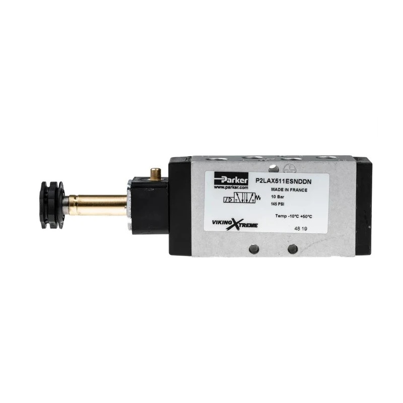 Parker Pneumatic Solenoid Valve 5/2 Solenoid/Spring G 1/8 Port 24V P2LAX