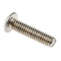 RS PRO Plain Stainless Steel Hex Socket Button Screw, Hex, M10 x 80 mm 193-3460