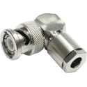 Telegartner BNC Series Coaxial Connector Cable Male BNC 50 Ω Right Angle Body Clamp J01000A0073