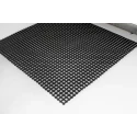 Coba Europe Black Anti-Slip Polyvinyl Chloride Mat Hole Finish Roll 5 m x 0.6 mm Width x 12 mm Thickness CS010605