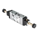 Parker Pneumatic Solenoid Valve 5/2 Solenoid G Port Size 1/4 in Anodised Aluminium Body P2LBX