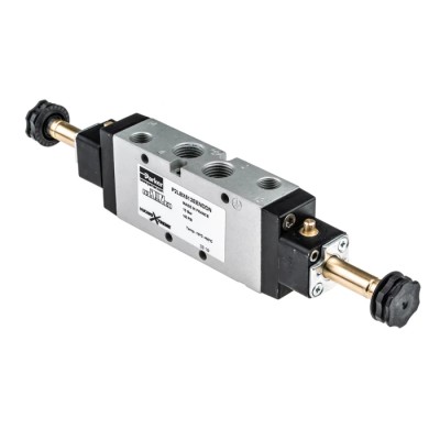 Parker Pneumatic Solenoid Valve 5/2 Solenoid G Port Size 1/4 in Anodised Aluminium Body P2LBX