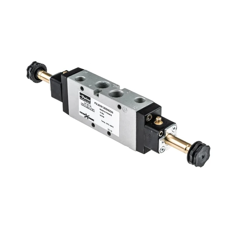 Parker Pneumatic Solenoid Valve 5/2 Solenoid G Port Size 1/4 in Anodised Aluminium Body P2LBX