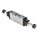 Parker Pneumatic Solenoid Valve 5/2 Solenoid G Port Size 1/4 in Anodised Aluminium Body P2LBX