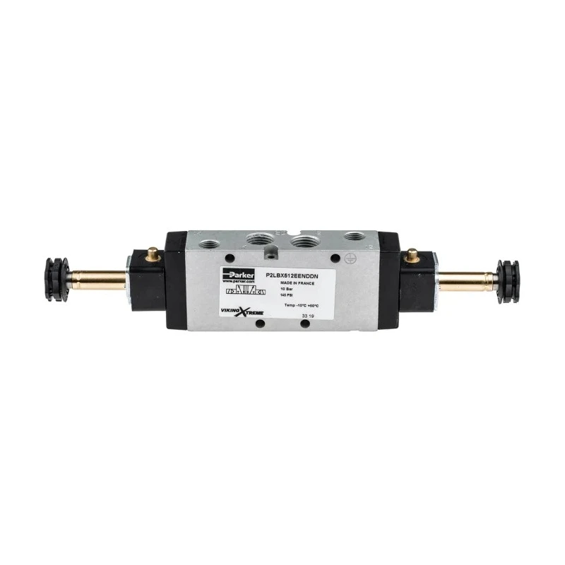 Parker Pneumatic Solenoid Valve 5/2 Solenoid G Port Size 1/4 in Anodised Aluminium Body P2LBX