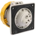 Scame Industrial Power Socket 2P+PE 16A 130V IP67 Plastic Grey Optima Series IP67