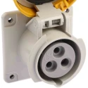 Scame Industrial Power Socket 2P+PE 16A 130V IP67 Plastic Grey Optima Series IP67