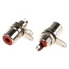 RS PRO Red Straight Chassis RCA Socket Nickel 411-081