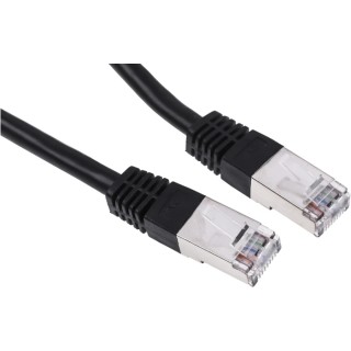 RS PRO Cat6 Ethernet Cable 2 m Black RJ45 Male to RJ45 Male S/FTP PVC 411-245
