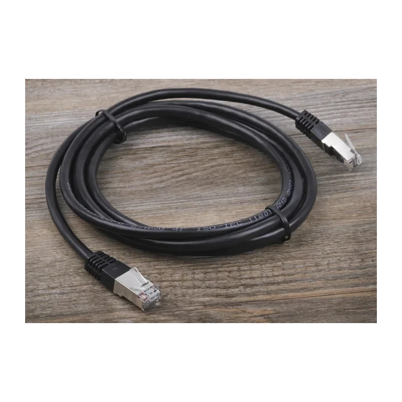 RS PRO Cat6 Ethernet Cable 2 m Black RJ45 Male to RJ45 Male S/FTP PVC 411-245