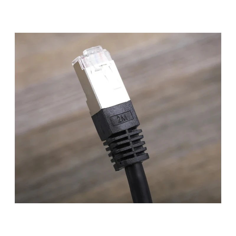 RS PRO Cat6 Ethernet Cable 2 m Black RJ45 Male to RJ45 Male S/FTP PVC 411-245