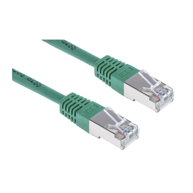 RS PRO Cat6 Ethernet Cable 3 m Green RJ45 Male to RJ45 Male S/FTP PVC 411-249
