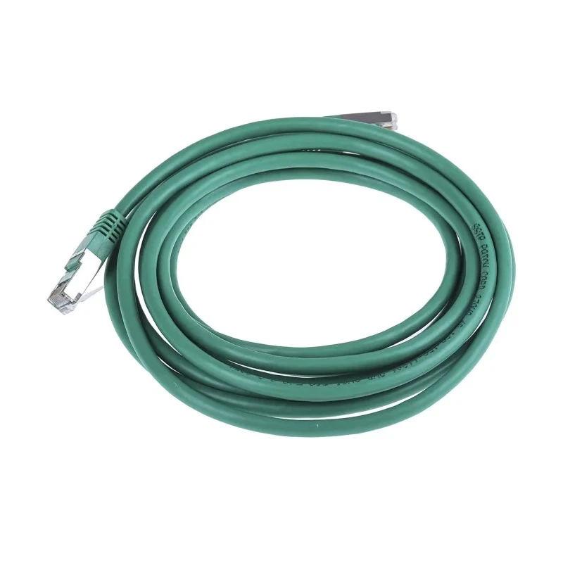 RS PRO Cat6 Ethernet Cable 3 m Green RJ45 Male to RJ45 Male S/FTP PVC 411-249