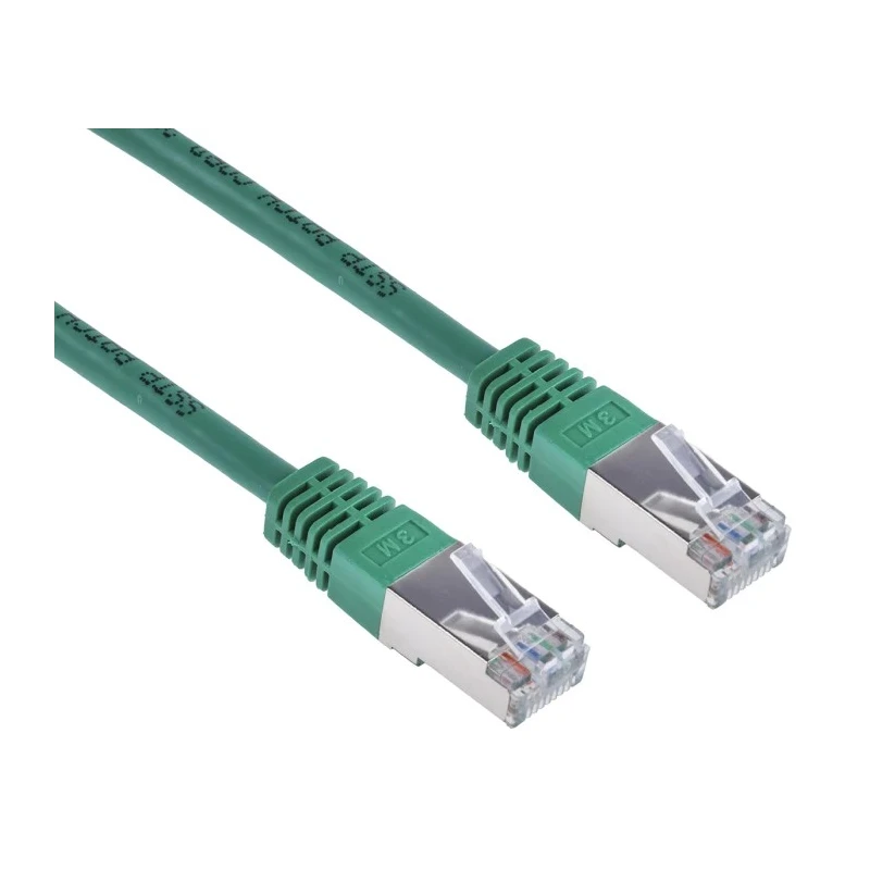 RS PRO Cat6 Ethernet Cable 3 m Green RJ45 Male to RJ45 Male S/FTP PVC 411-249