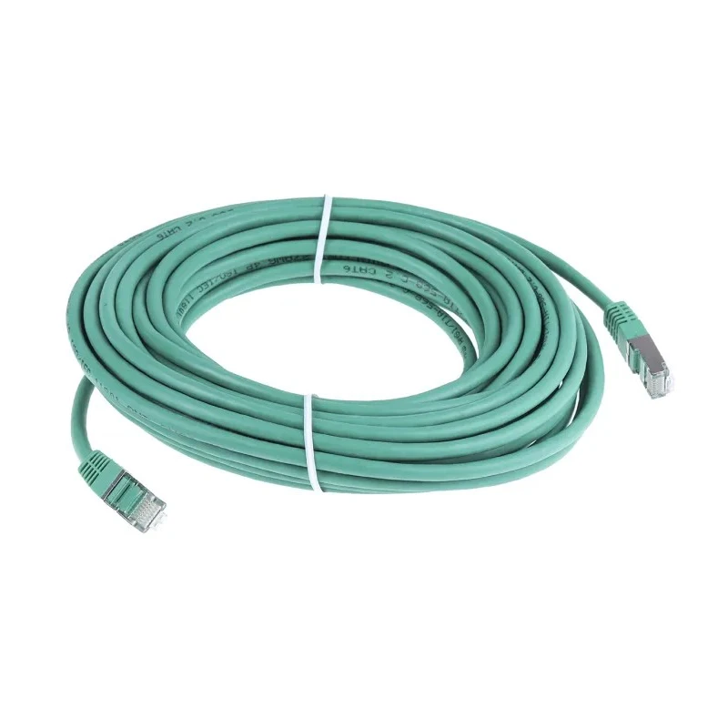 RS PRO Cat6 Ethernet Cable 10 m Green RJ45 Male to RJ45 Male S/FTP PVC 411-302