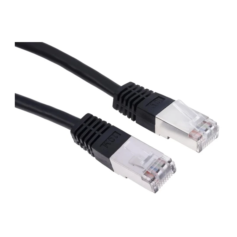 RS PRO Cat6 Ethernet Cable 10 m Black RJ45 Male to RJ45 Male S/FTP PVC 411-277