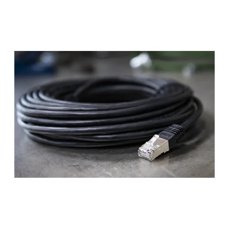 RS PRO Cat6 Ethernet Cable 10 m Black RJ45 Male to RJ45 Male S/FTP PVC 411-277