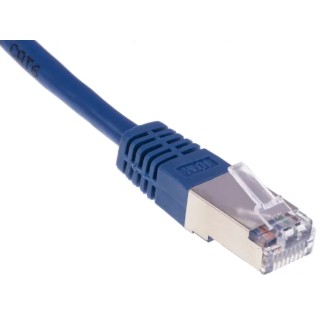 RS PRO Cat6 Ethernet Cable 10m Blue RJ45 Male to RJ45 Male Shielded Foiled Twisted Pair PVC Jacket 411-306