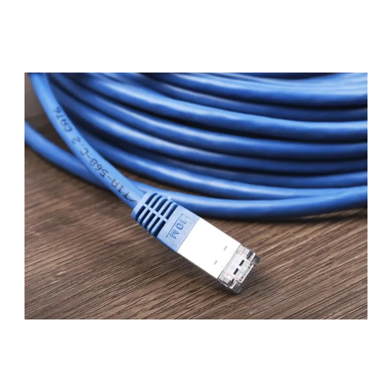 RS PRO Cat6 Ethernet Cable 10m Blue RJ45 Male to RJ45 Male Shielded Foiled Twisted Pair PVC Jacket 411-306