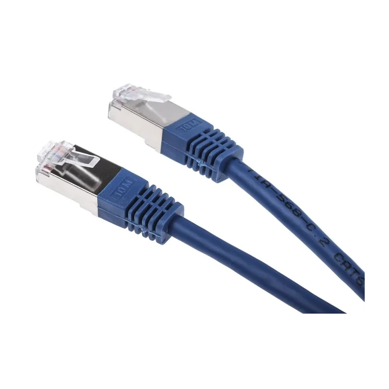 RS PRO Cat6 Ethernet Cable 10m Blue RJ45 Male to RJ45 Male Shielded Foiled Twisted Pair PVC Jacket 411-306