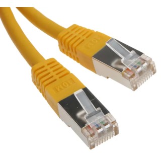 RS PRO Shielded Cat6 Ethernet Cable, 10 m Length, Yellow PVC Jacket, 5.2 mm Diameter Cat6