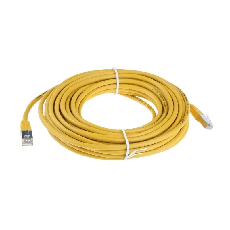 RS PRO Shielded Cat6 Ethernet Cable, 10 m Length, Yellow PVC Jacket, 5.2 mm Diameter Cat6