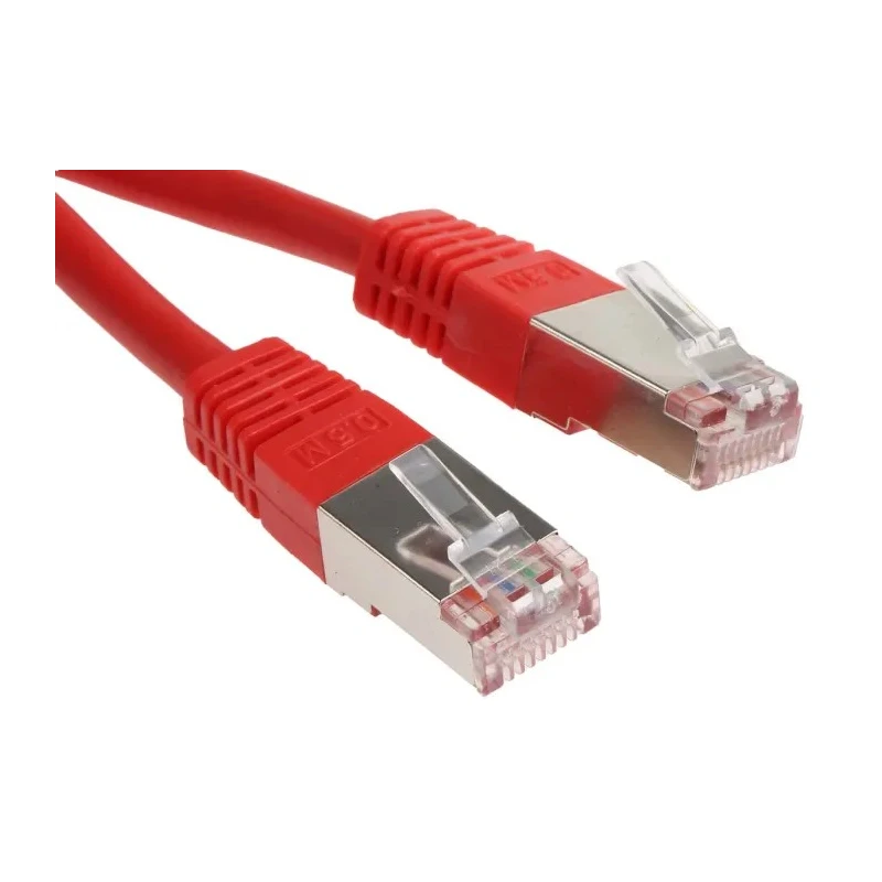 RS PRO Cat6 Ethernet Cable, 0.5 m, Red RJ45 Male to RJ45 Male, S/FTP PVC 411-431