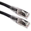 RS PRO Cat6 Ethernet Cable 5 m Black RJ45 Male to RJ45 Male S/FTP PVC 411-328