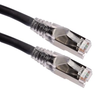 RS PRO Cat6 Ethernet Cable 5 m Black RJ45 Male to RJ45 Male S/FTP PVC 411-328