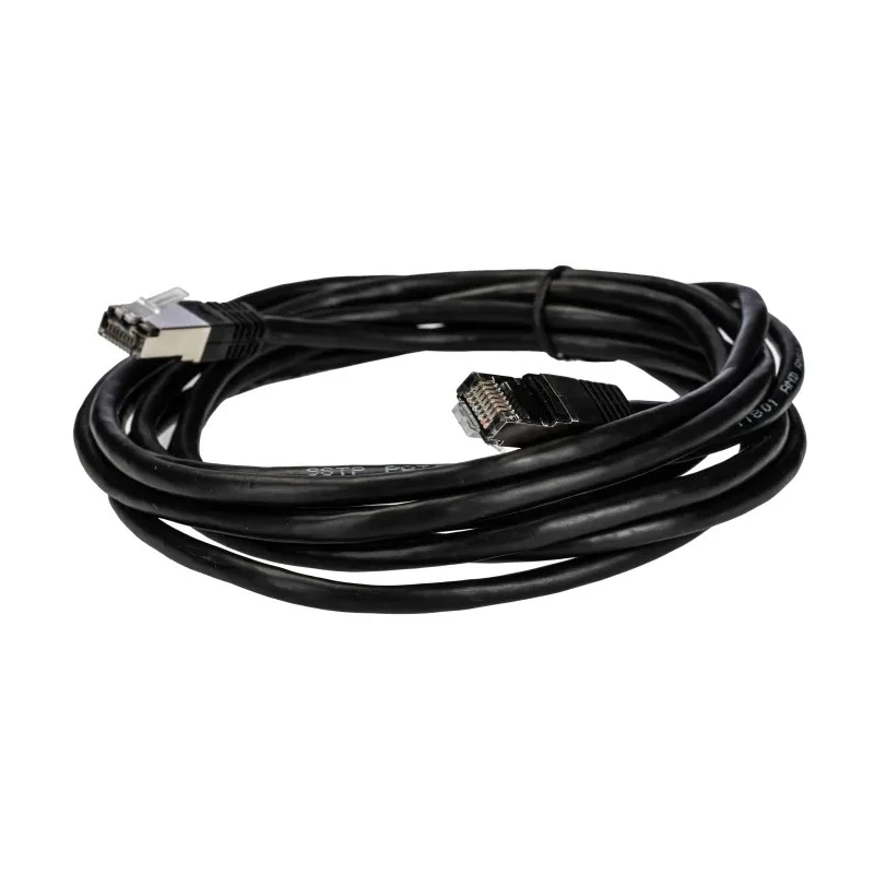 RS PRO Cat6 Ethernet Cable 3m Black RJ45 Male to RJ45 Male S/FTP PVC 411-497