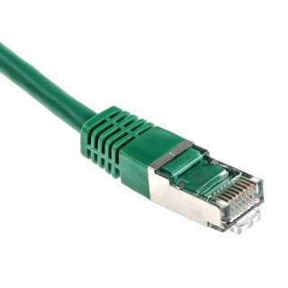 RS PRO Cat6 Ethernet Cable, 1 m, Green RJ45 Male to RJ45 Male, S/FTP PVC 411-514