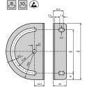 Bosch Rexroth M6, M8 Swivel Bracket Connecting Component for Strut Profiles 30 mm to 60 mm 3842538275