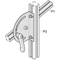 Bosch Rexroth M6, M8 Swivel Bracket Connecting Component for Strut Profiles 30 mm to 60 mm 3842538275