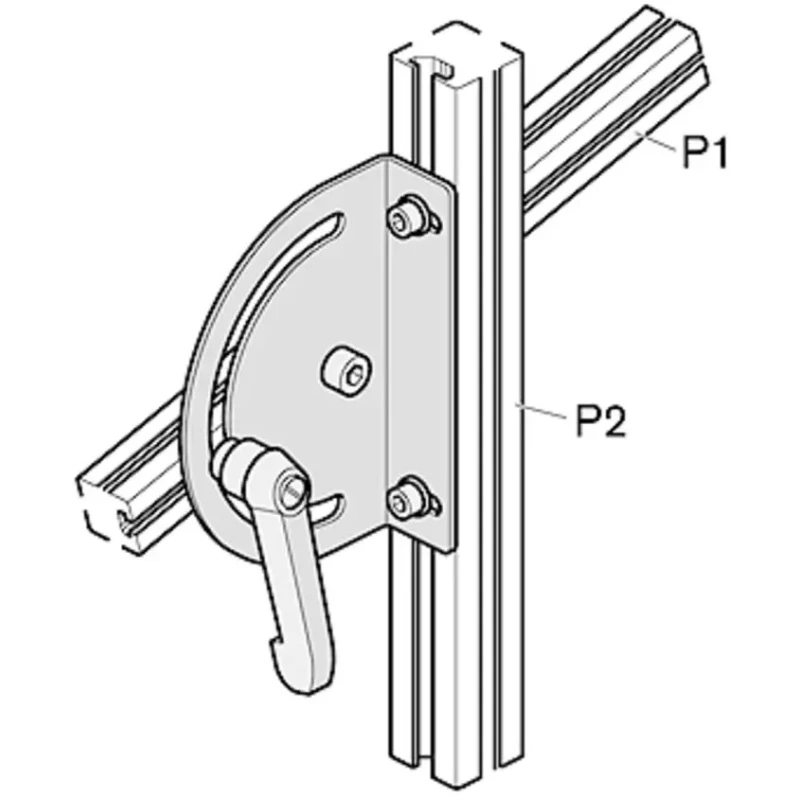 Bosch Rexroth M6, M8 Swivel Bracket Connecting Component for Strut Profiles 30 mm to 60 mm 3842538275