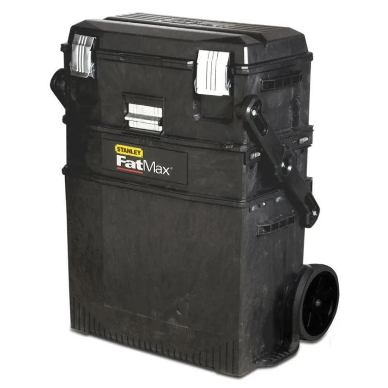 Stanley Plastic Tool Box Wheeled with Removable Tool Tray 549mm Length 413mm Width 549mm Height 1-94-210